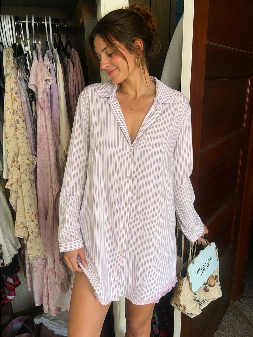 Victoria’s Secret striped night shirt